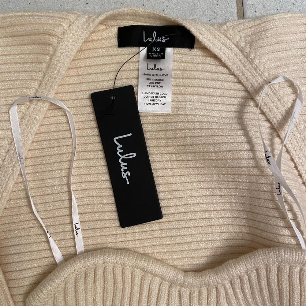 NEW Lulu’s Strapless Knit Tube Top/Shrug Set - Picture 3 of 5